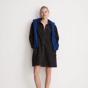 NWT Madewell Oversized Denim Shirtdress in Lunar Wash (Medium)